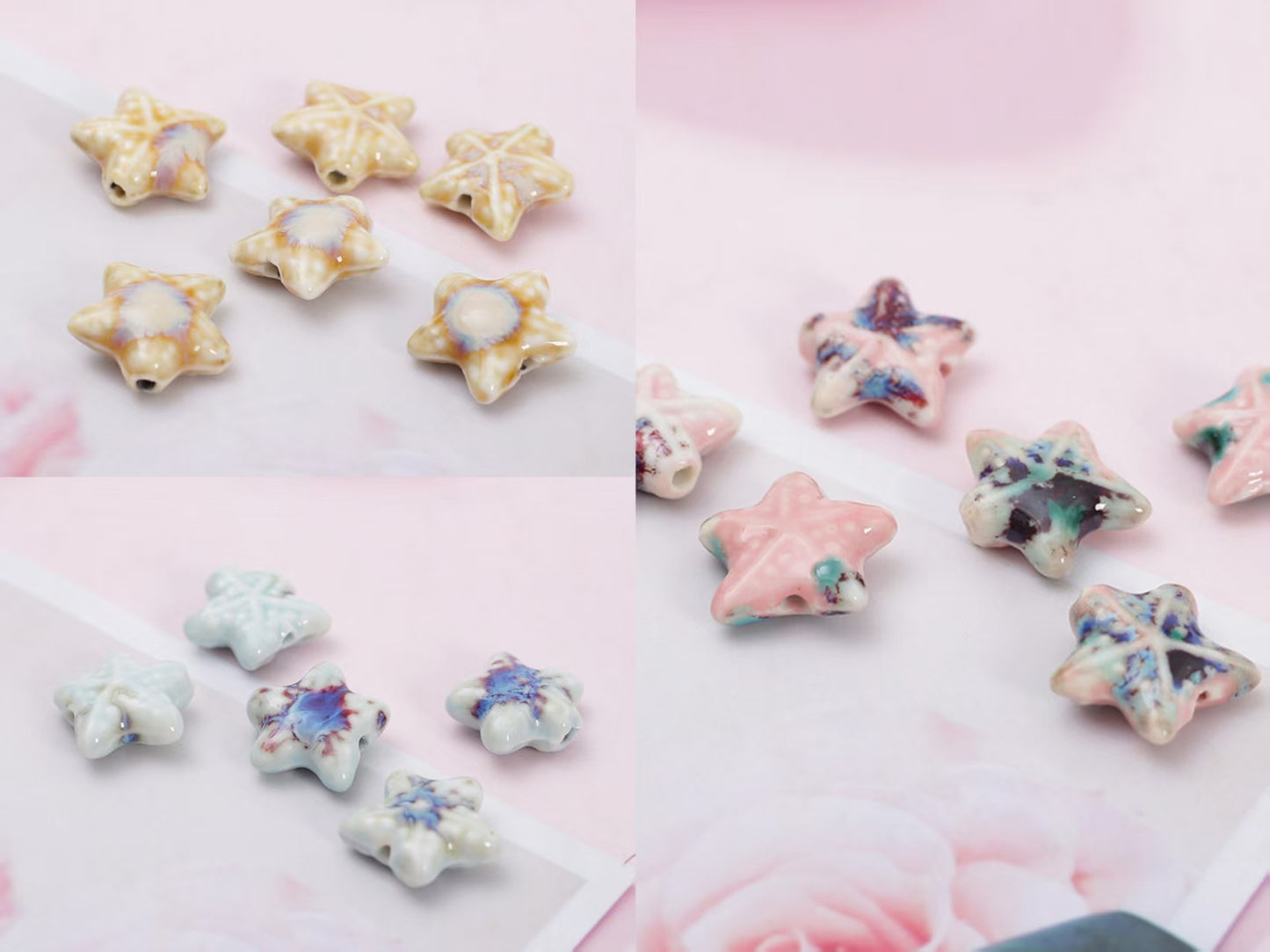 可愛い陶磁器ビーズ