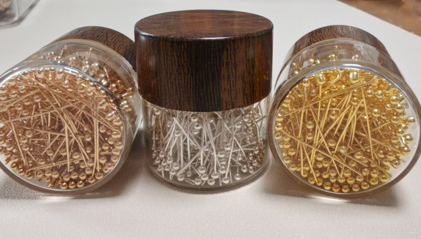 チェーンと丸ピン（10ｍｌガラス瓶でつめつめ）