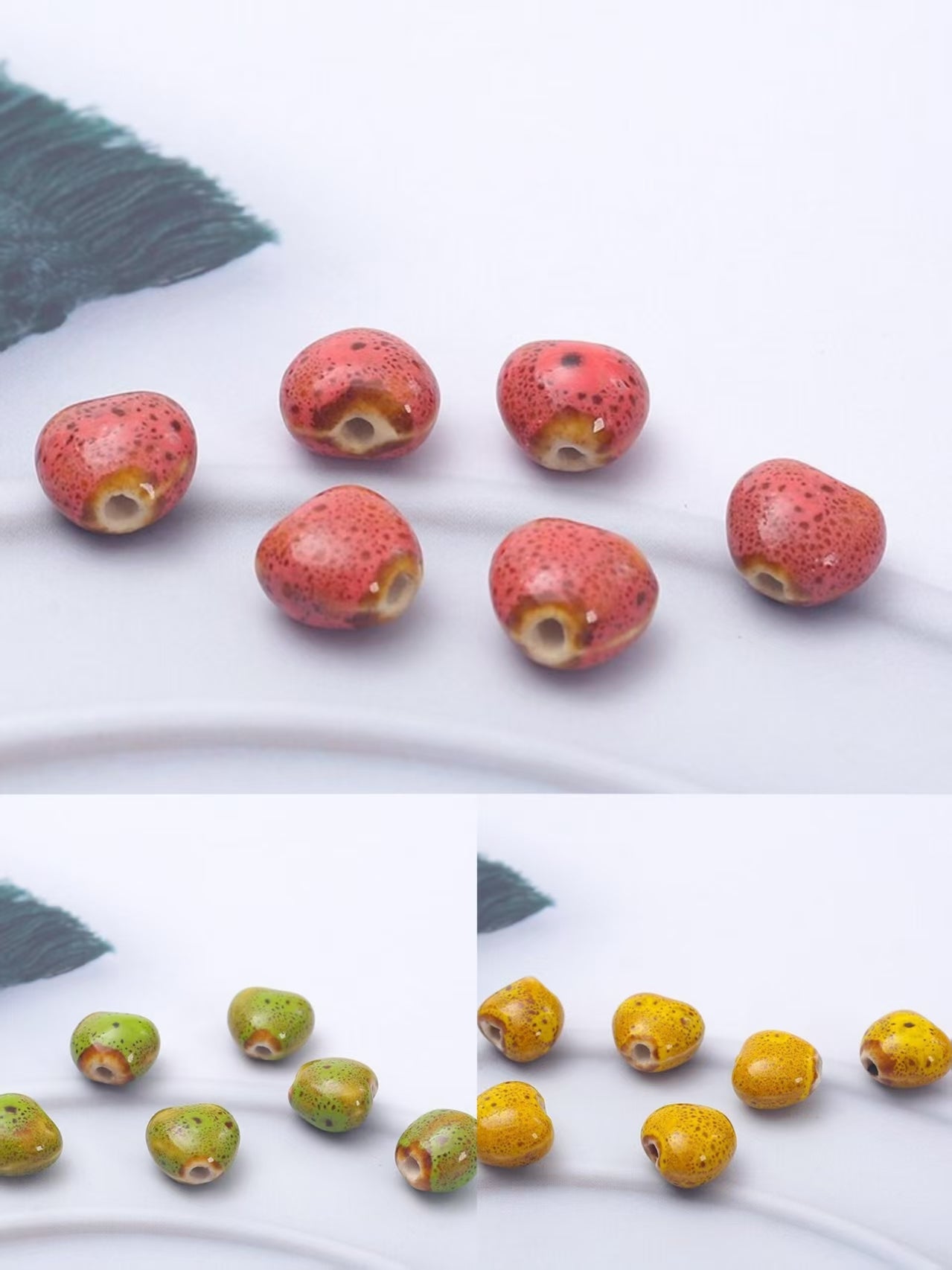 可愛い陶磁器ビーズ