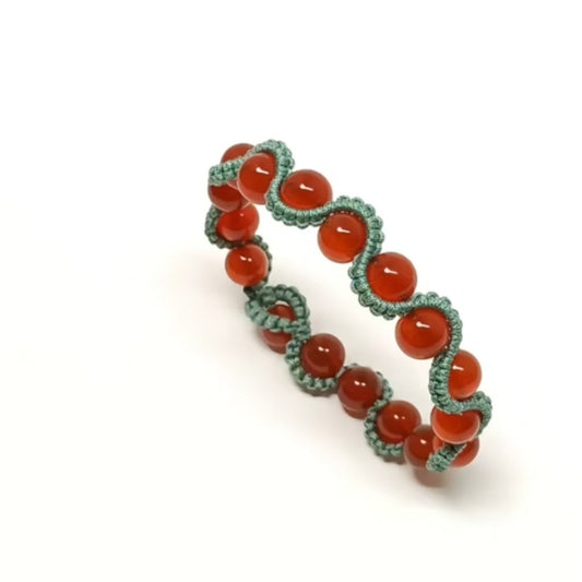 編み紐編み編みの手作りブレスレット