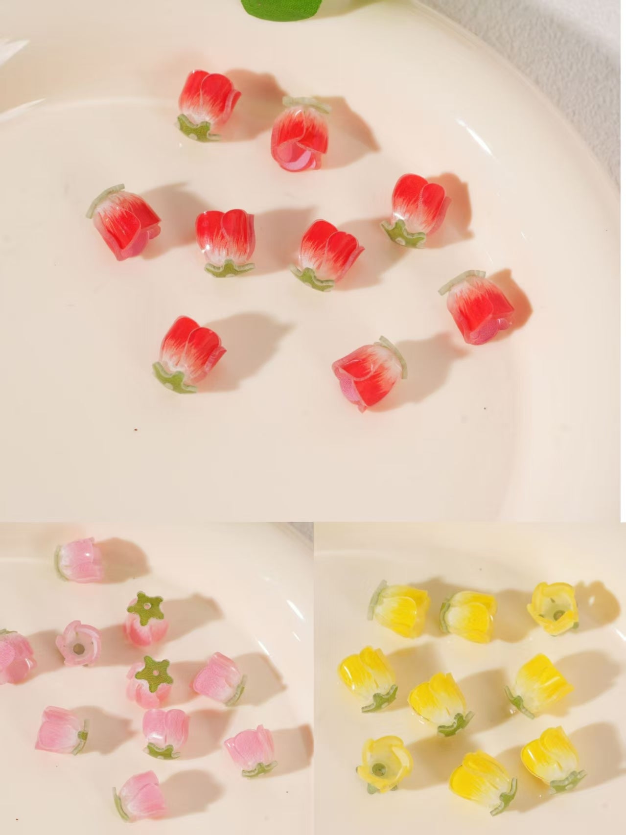 アクリル薔薇ビーズ